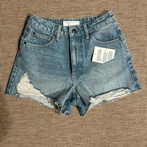 Topshop A-line Denim Jean Shorts